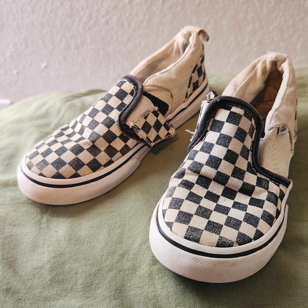 Toddler Vans Black and White Classic Slip-On Sneakers
